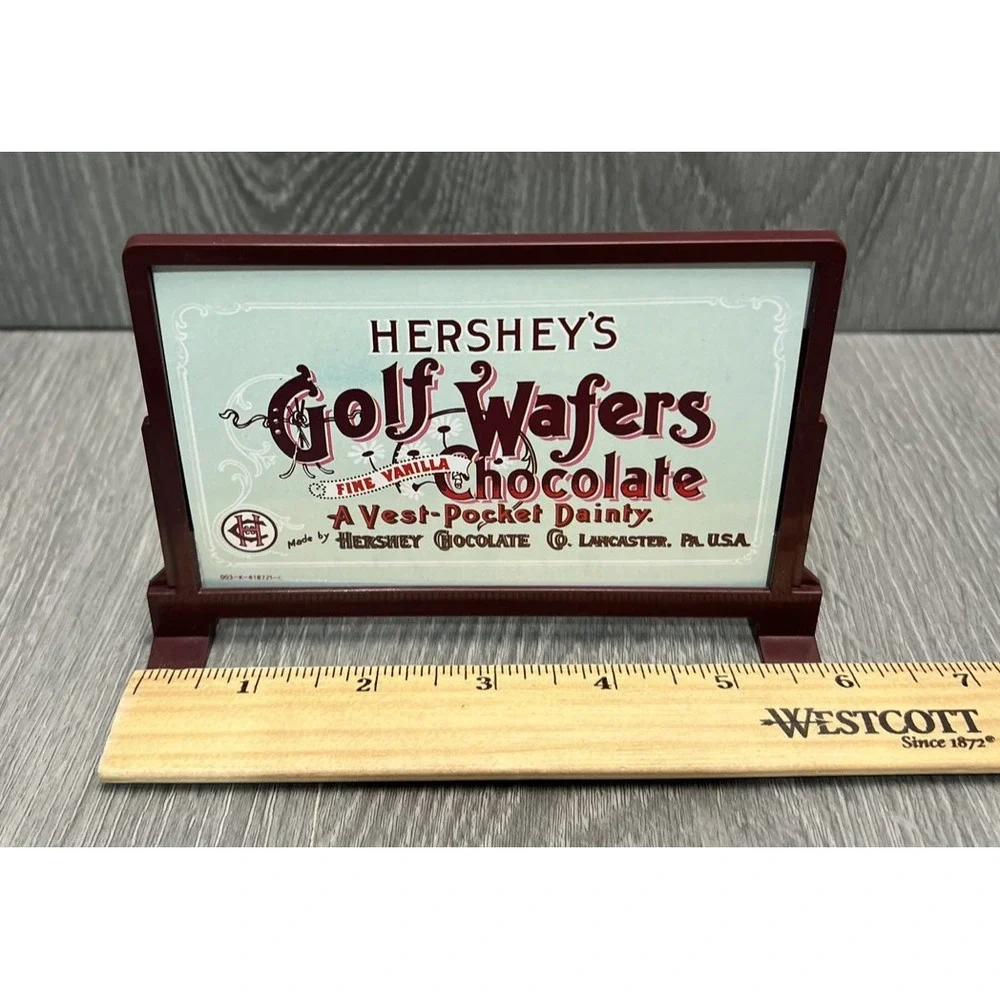 Vintage 1992 Hershey's Golf Wafers Chocolate Advertising Sign‎ K-Line Trains